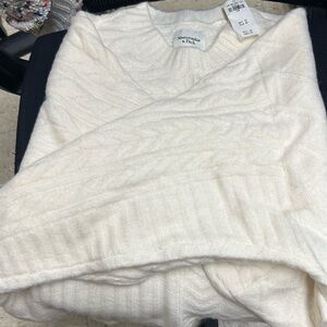 Abercrombie and Fitch White Sweater